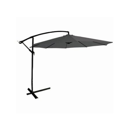Terraza 11.5 ft. Aluminum Pole Offset Patio Umbrella; Charcoal Gray Fabric TE3242032